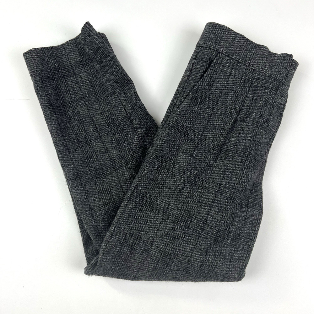 Aritzia Babaton Cohen Plaid Pant Cashmere Wool Blend Cropped Trouser Size 00